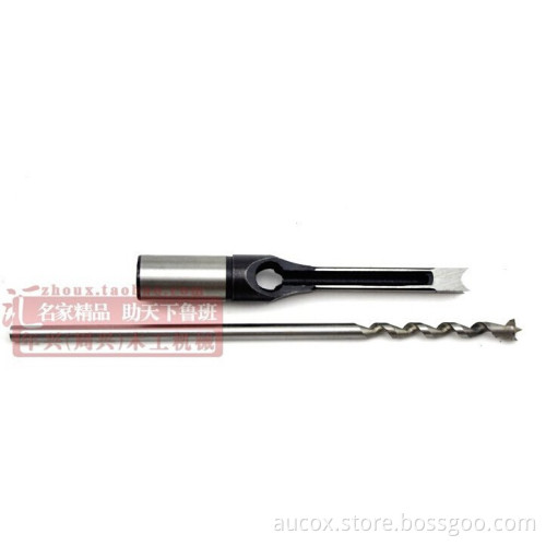 longshan 1/4''(6.4mm) woodworking square auger tools hole drilling electric drill wood drill chisel set